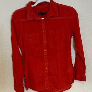 Banana Republic Red Long Sleeve Top